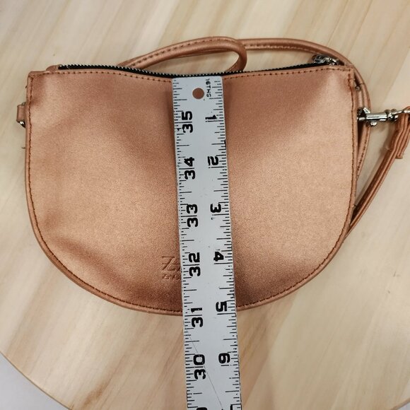 Zac Posen Bloomingdales Rose Gold Faux Leather Pouch Cross Body Mini Bag - Picture 7 of 8